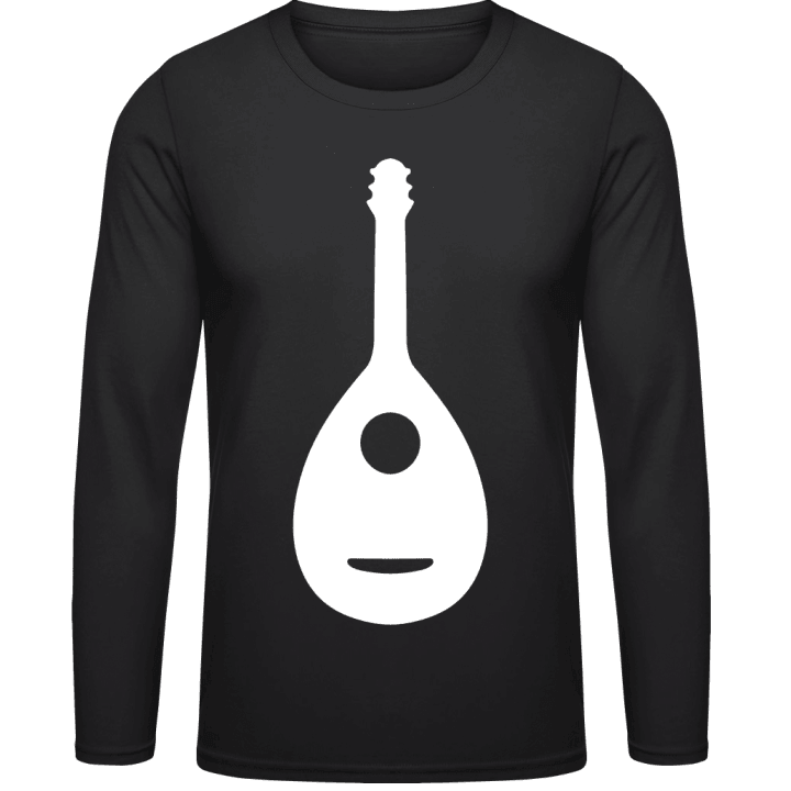 Mandolin Instrument Silhouette T-shirt à manches longues 0 image