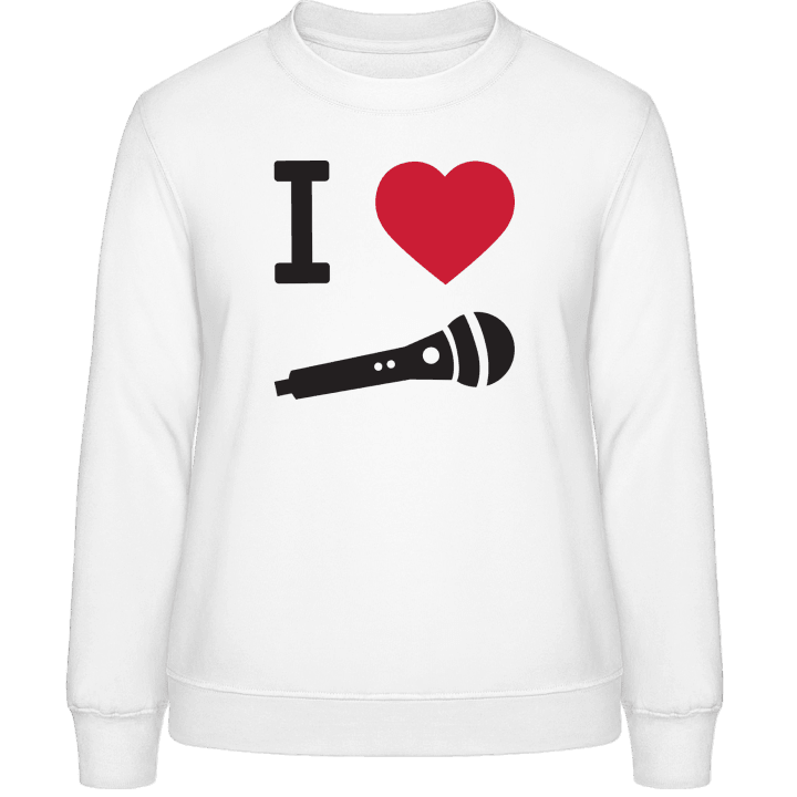 I Heart Singing Michrophone Sweat-shirt pour femme contain pic