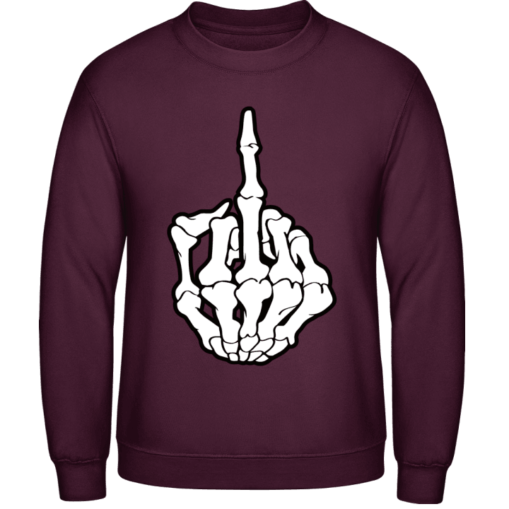 Skeleton Obscene Gesture Sweatshirt contain pic