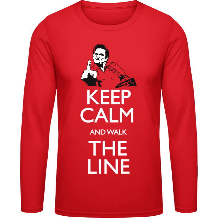 Keep Calm And Walk The Line T-shirt à manches longues contain pic
