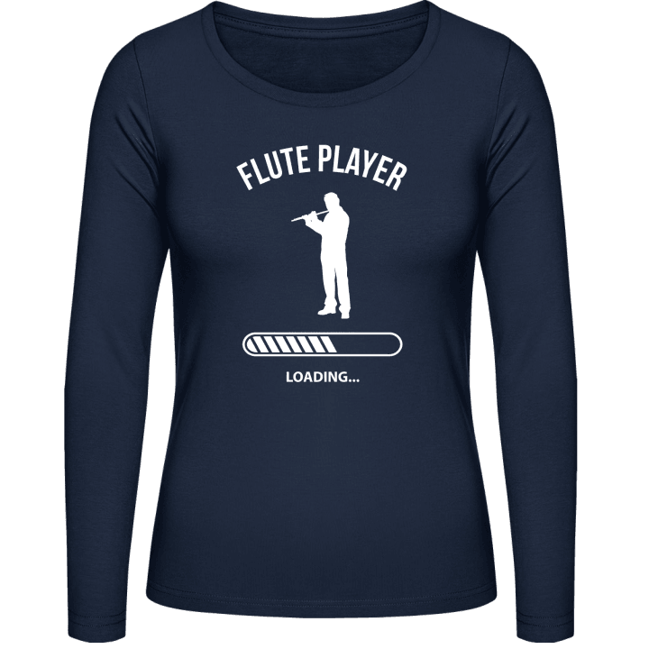 Flute Player Loading Langermet skjorte for kvinner contain pic