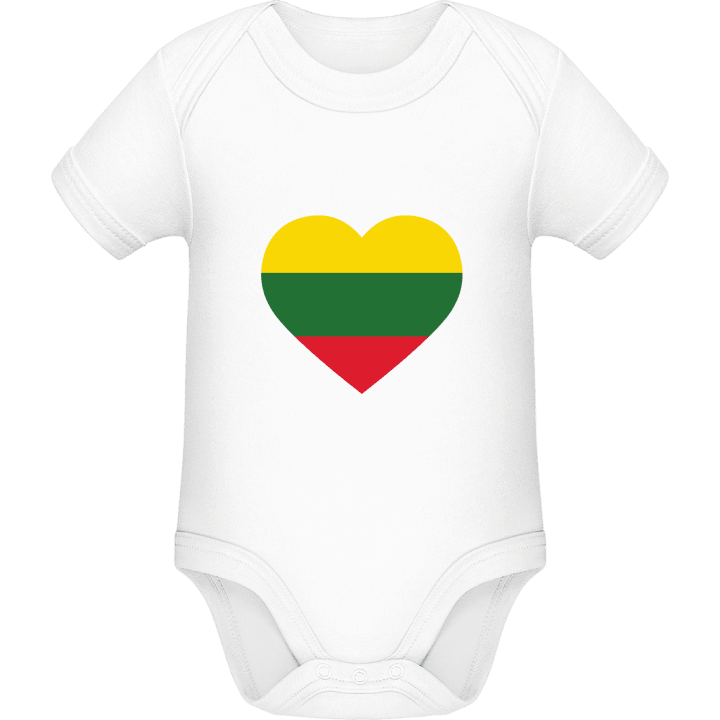 Lithuania Heart Flag Baby Romper contain pic