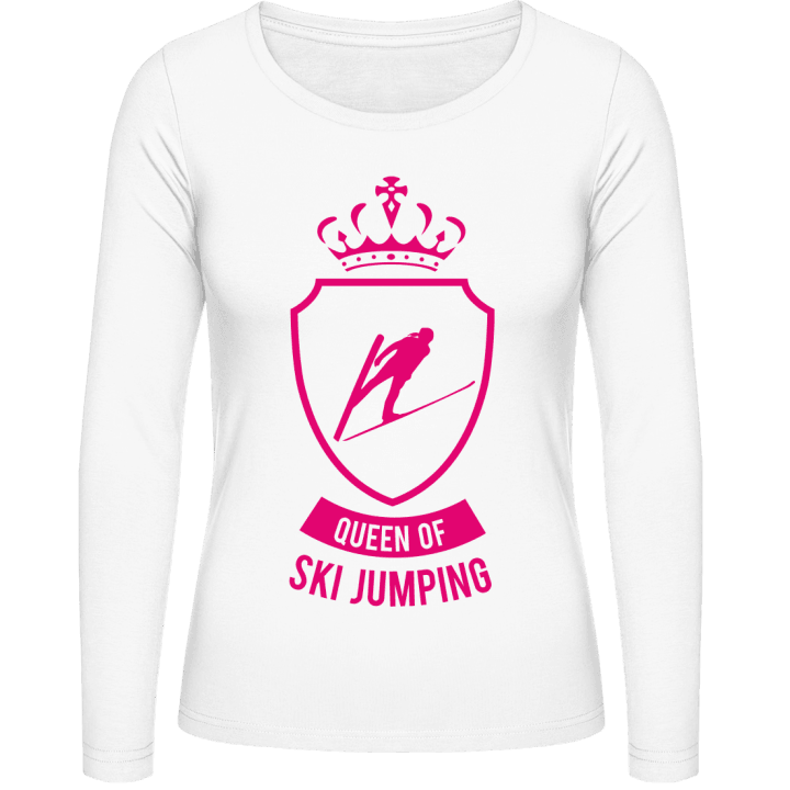 Queen Of Ski Jumping Vrouwen Lange Mouw Shirt contain pic