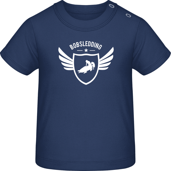 Bobsledding Winged Baby T-Shirt contain pic