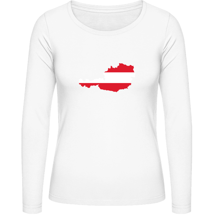 Austria Map T-shirt à manches longues pour femmes contain pic