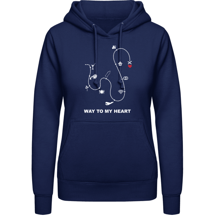 Way To My Heart Vrouwen Hoodie contain pic