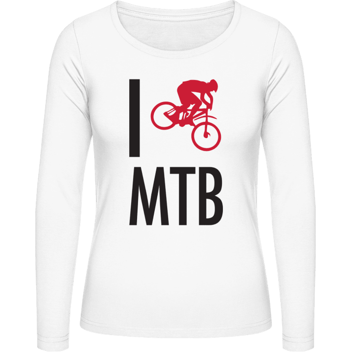 I Love MTB Langermet skjorte for kvinner contain pic