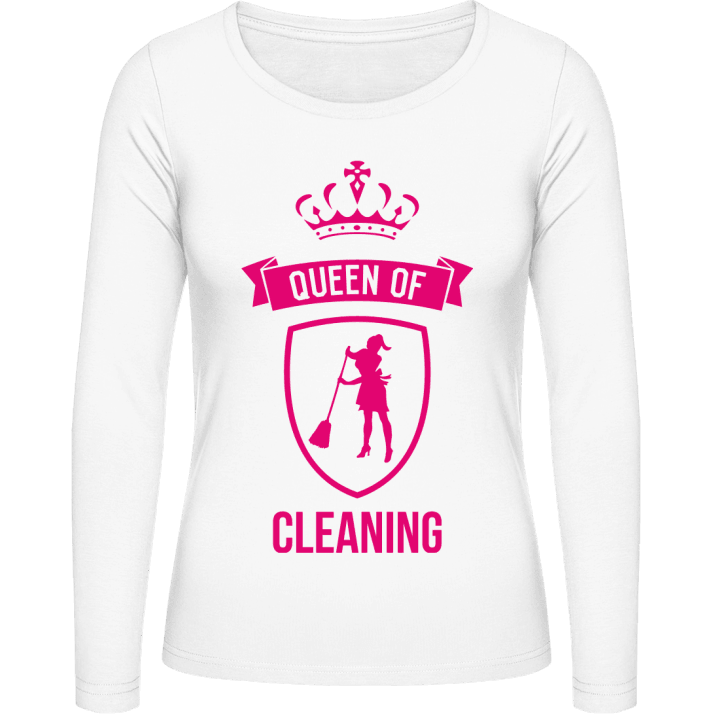 Queen Of Cleaning Frauen Langarmshirt contain pic