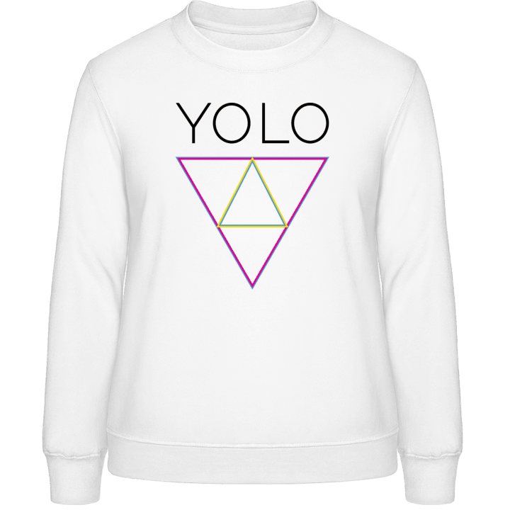 YOLO Triangle Genser for kvinner contain pic