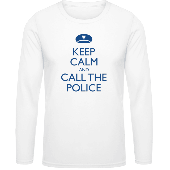 Keep Calm And Call The Police Langermet skjorte contain pic