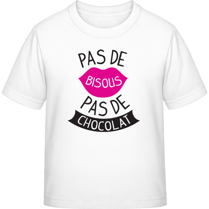 Pas de bisous pas de chocolat T-shirt för barn contain pic