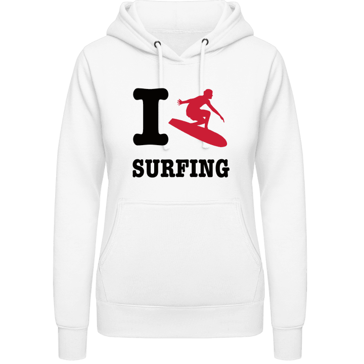 I Love Surfing Sudadera con capucha para mujer contain pic