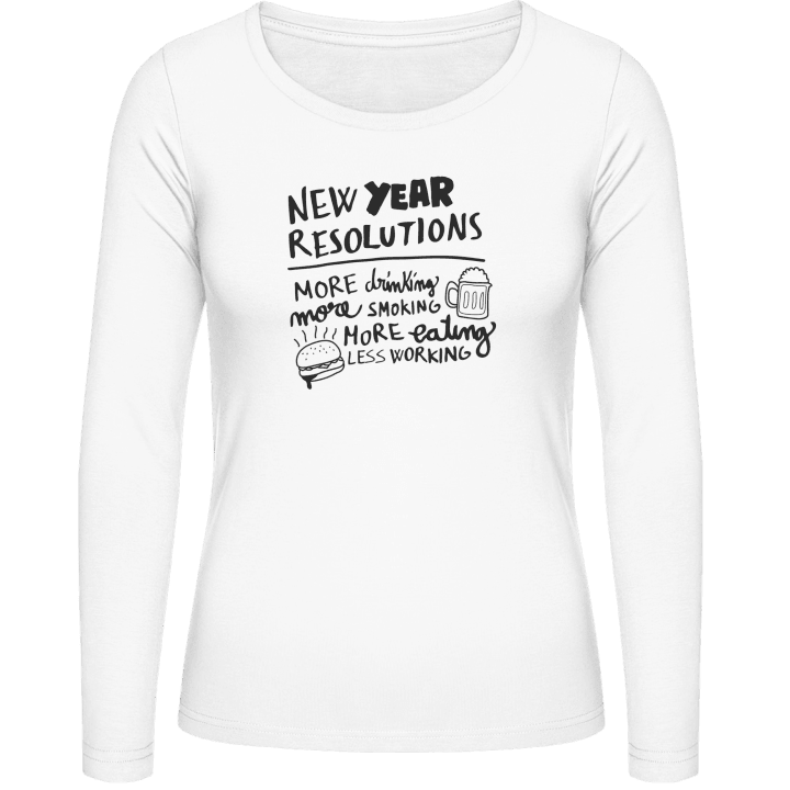 New Year Resolutions Kvinnor långärmad skjorta 0 image