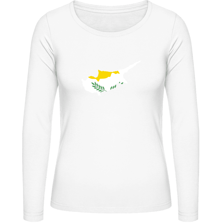 Cyprus Map Langermet skjorte for kvinner contain pic