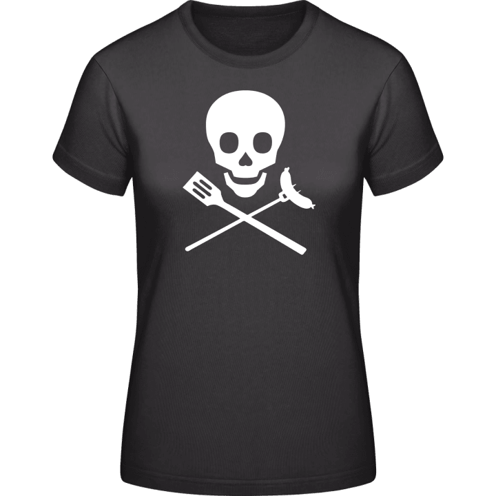 BBQ Skull Camiseta de mujer contain pic