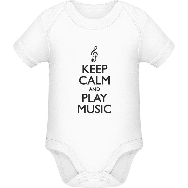 Keep Calm and Play Music Baby romper kostym contain pic