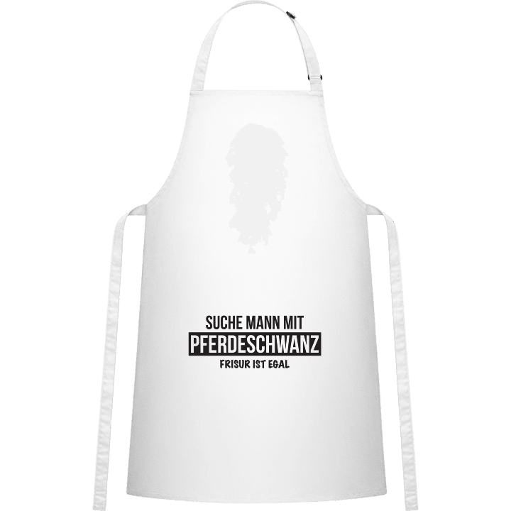 Suche Mann mit Pferdeschwanz Kitchen Apron contain pic