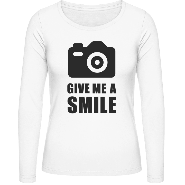 Give Me A Smile Kvinnor långärmad skjorta contain pic