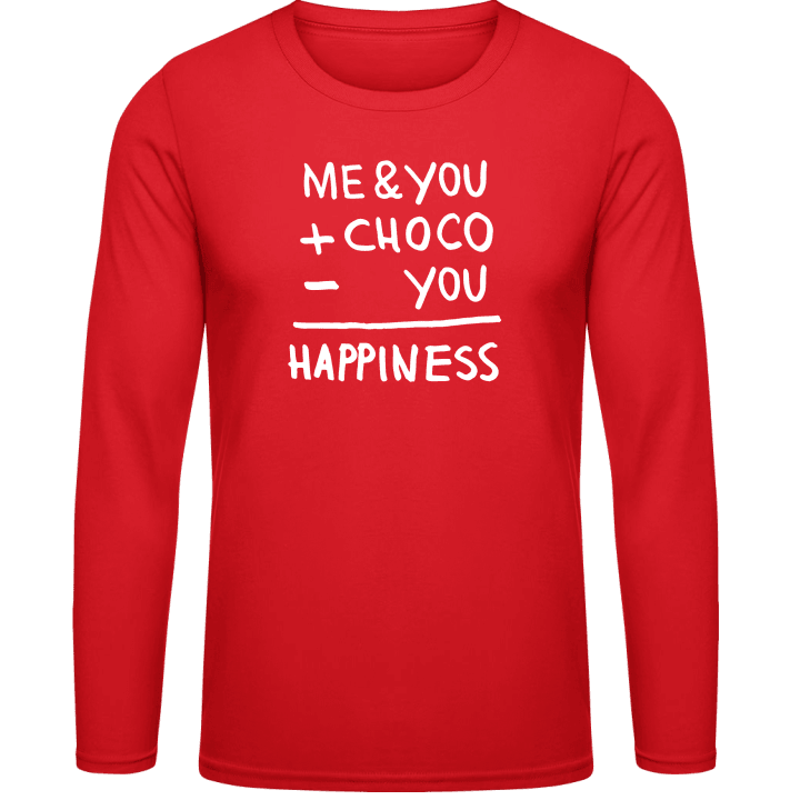Me & You + Choco - You = Happiness Shirt met lange mouwen contain pic