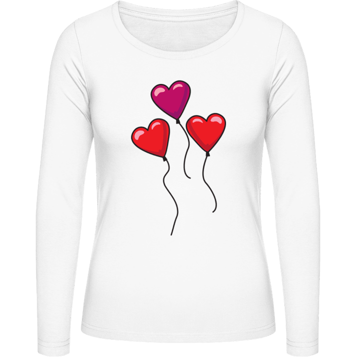 Heart Balloons Langermet skjorte for kvinner 0 image