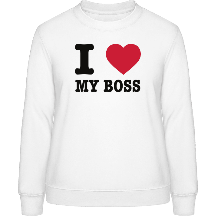 I Love My Boss Sweatshirt för kvinnor contain pic