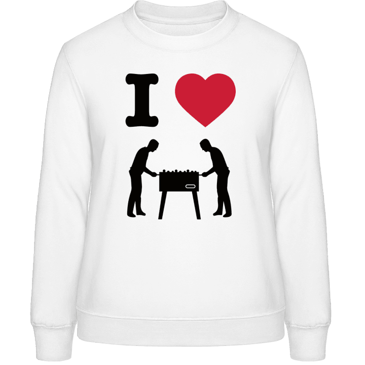 I Love Table Football Frauen Sweatshirt contain pic