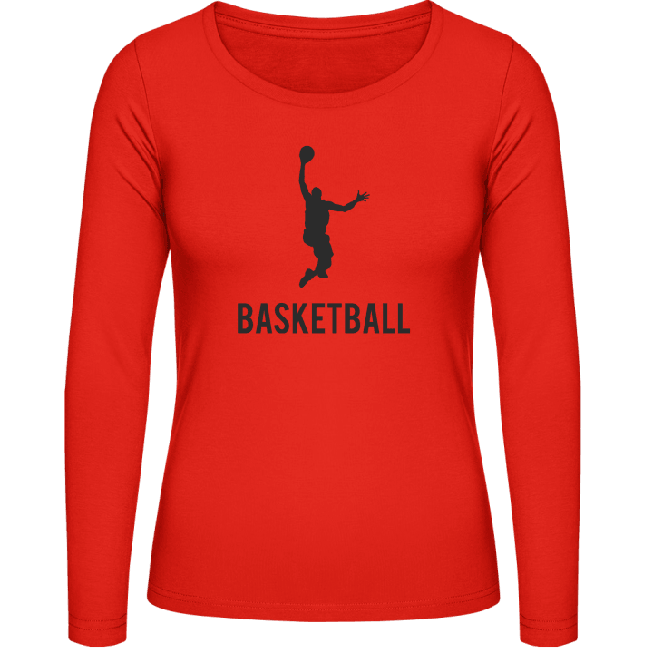 Basketball Dunk Silhouette Camicia donna a maniche lunghe contain pic