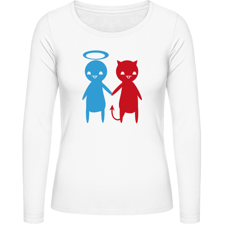 Angel And Devil Langermet skjorte for kvinner 0 image