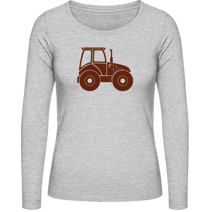 Tractor Silhouette Kvinnor långärmad skjorta contain pic