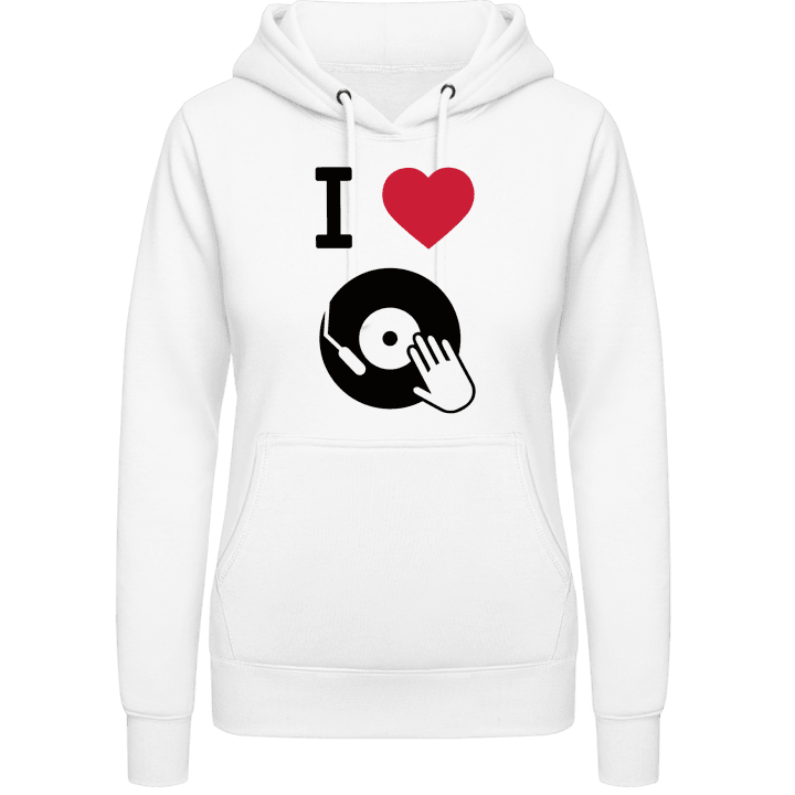 I Love Vinyl Scratching Women Hoodie contain pic