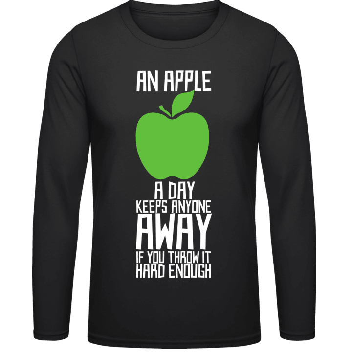 An Apple A Day Keeps Anyone Away Camicia a maniche lunghe contain pic