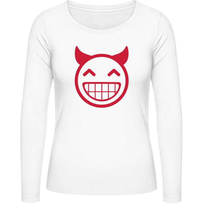 Devil Smiling Langermet skjorte for kvinner contain pic