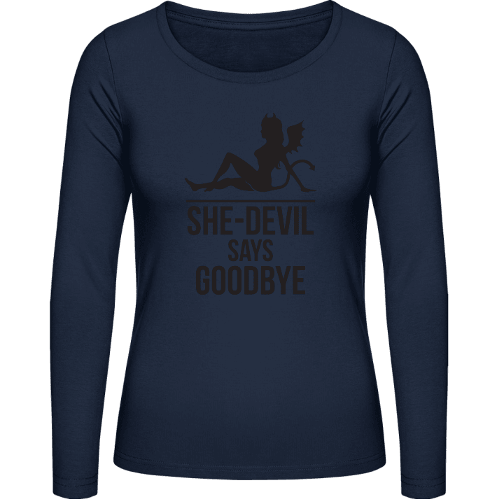 She-Devil Says Goodby Langermet skjorte for kvinner contain pic