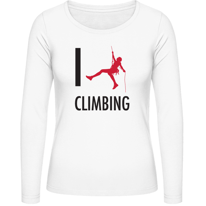 I Love Climbing Kvinnor långärmad skjorta contain pic