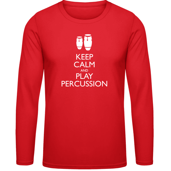 Keep Calm And Play Percussion Langermet skjorte contain pic