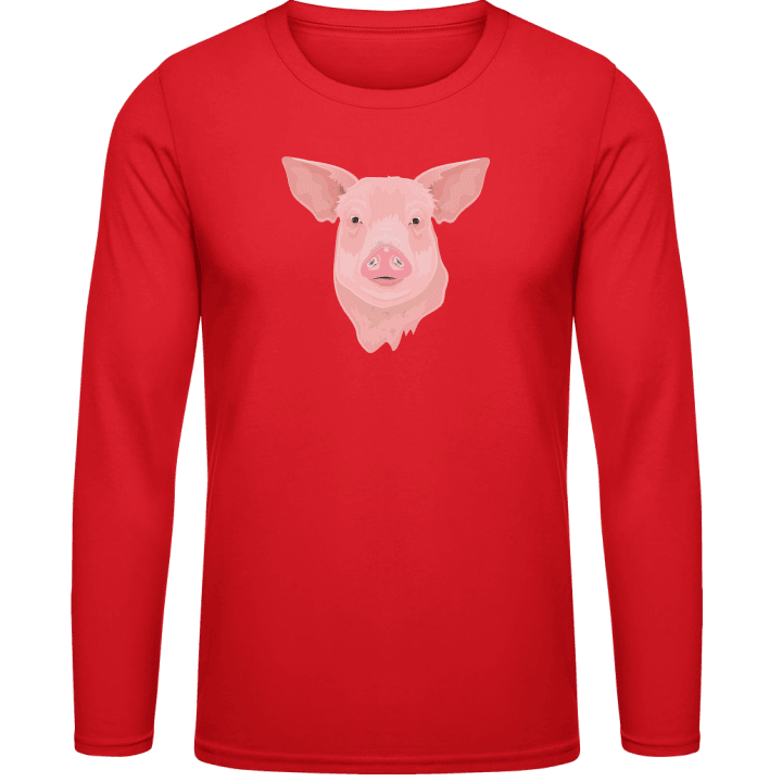 Realistic Pig Head Long Sleeve Shirt 0 image
