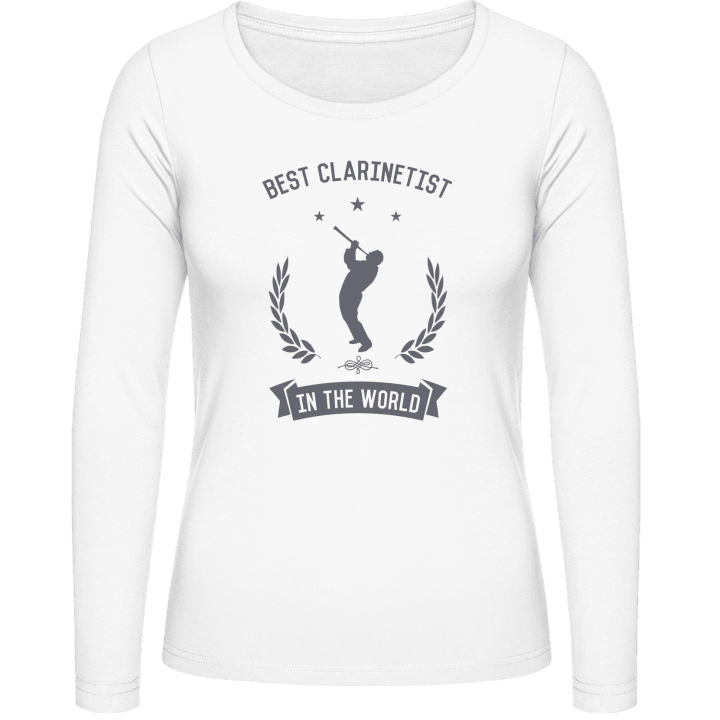 Best Clarinetist In The World Langermet skjorte for kvinner contain pic