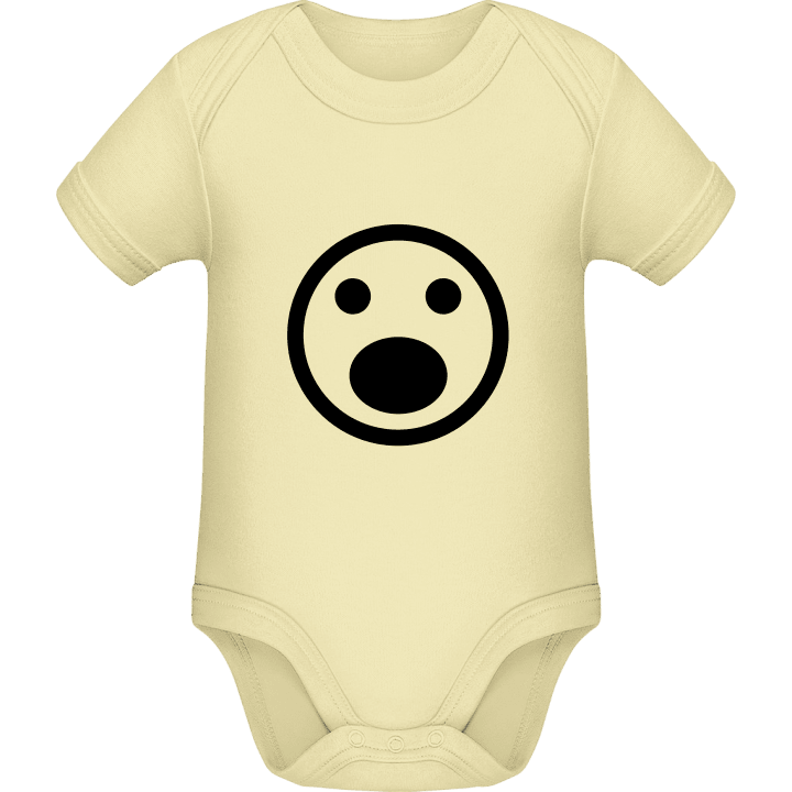 Horrified Smiley Baby Romper contain pic