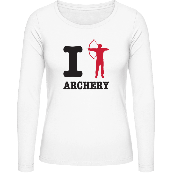 I Love Archery Langermet skjorte for kvinner contain pic