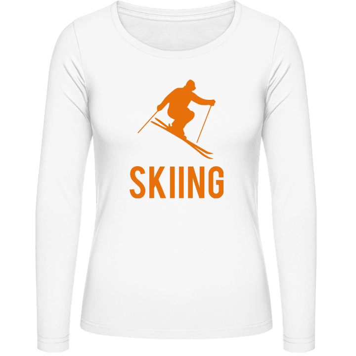 Skiing Logo T-shirt à manches longues pour femmes contain pic