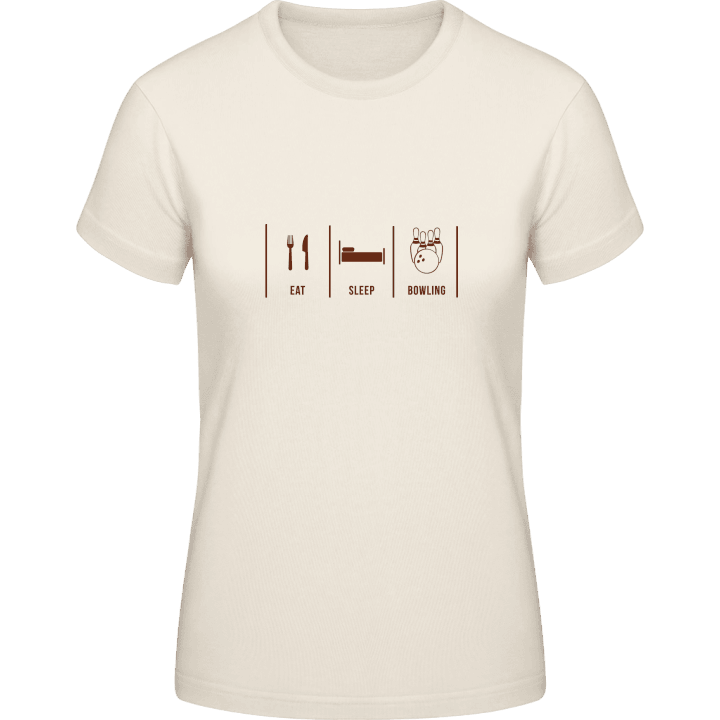 Eat Sleep Bowling T-shirt pour femme contain pic