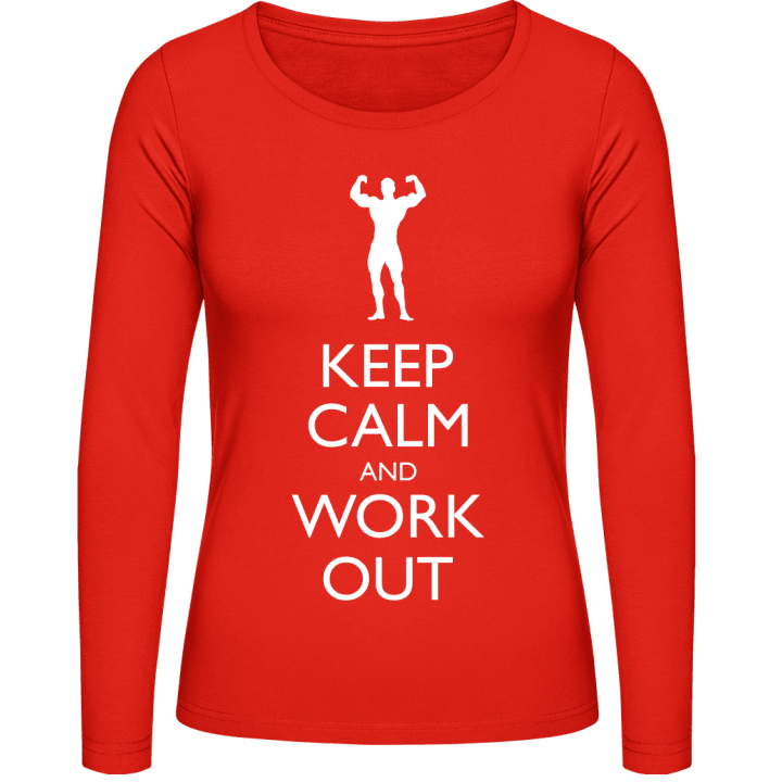 Keep Calm and Work Out Frauen Langarmshirt contain pic