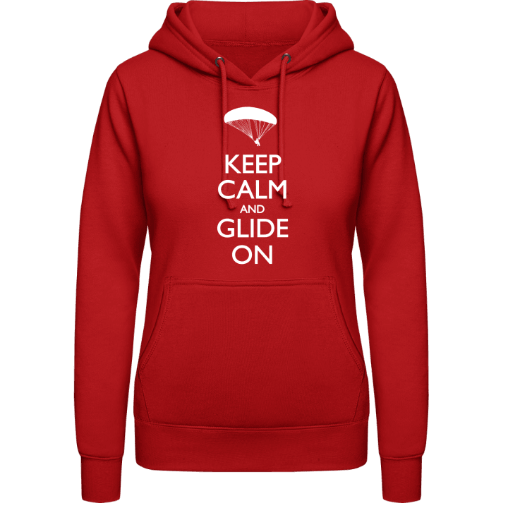 Keep Calm And Glide On Hoodie för kvinnor contain pic