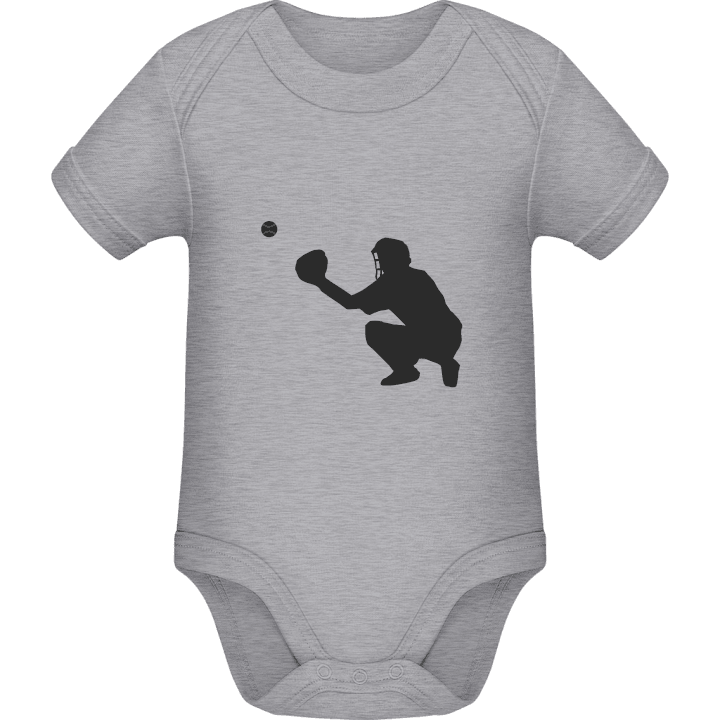 Baseball Scene Silhouette Baby romperdress contain pic