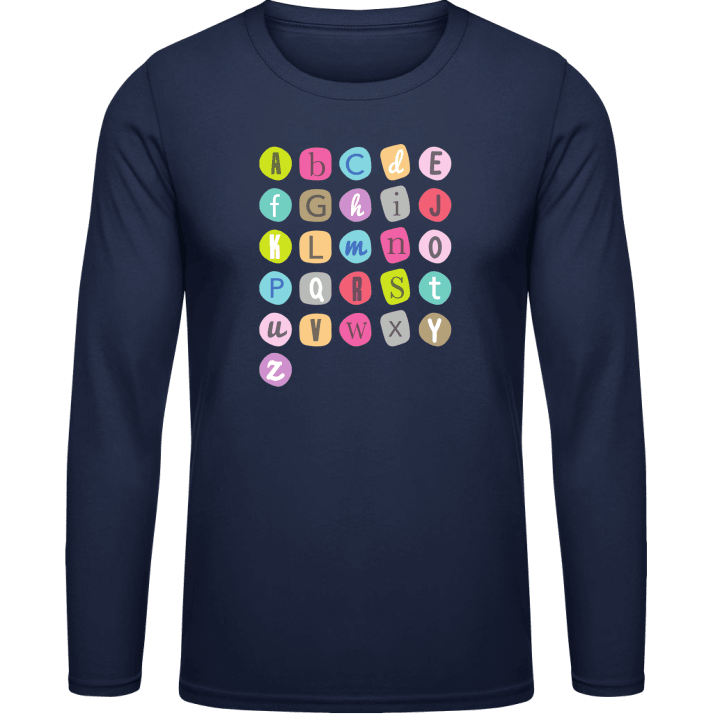 Colored Alphabet Long Sleeve Shirt contain pic