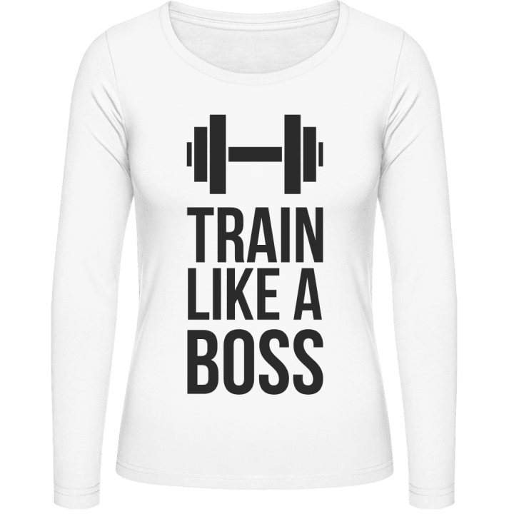 Train Like A Boss Frauen Langarmshirt contain pic