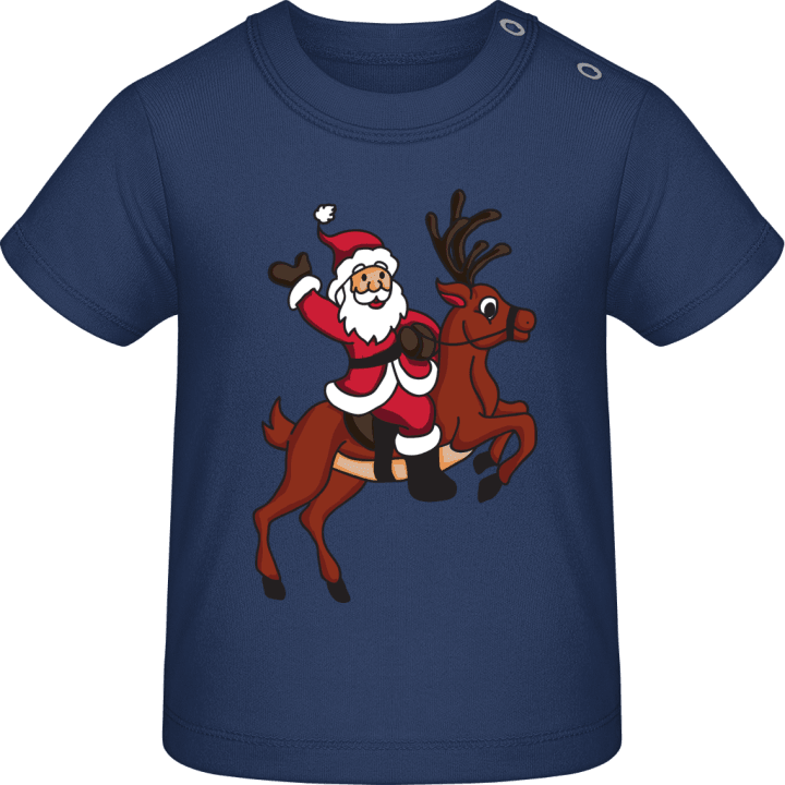 Santa Claus Riding Reindeer Baby T-Shirt 0 image