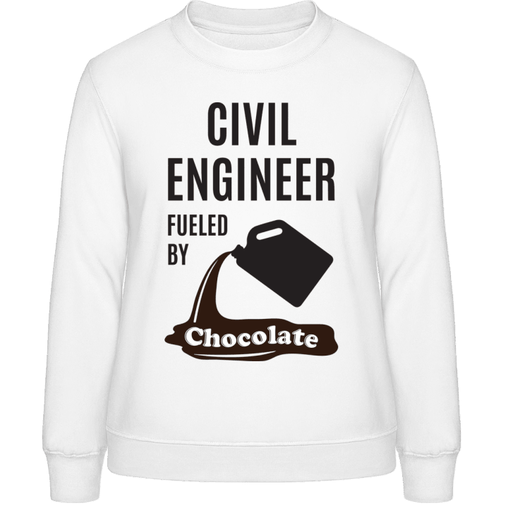 Civil Engineer Fueled By Chocolate Sweat-shirt pour femme contain pic