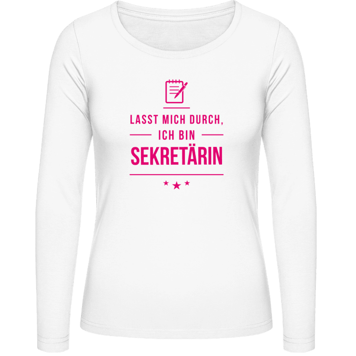 Lasst mich durch ich bin Sekretärin T-shirt à manches longues pour femmes 0 image