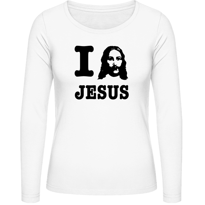 I Love Jesus Camisa de manga larga para mujer contain pic